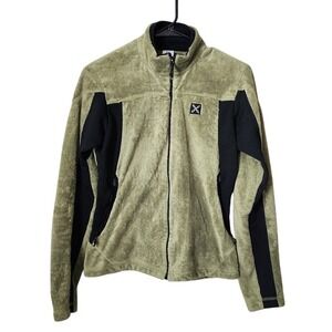 MONTURA Polar Comfort Fleece Jacket Green Black Full Zip Gorpcore S